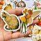 50 Pcs Vintage Cottagecore Vinyl Stickers, Waterproof Aesthetic Old Antique Nature Forest Floral Woodland Creatures & Books Decals for Scrapbook, Laptop, Water Bottle